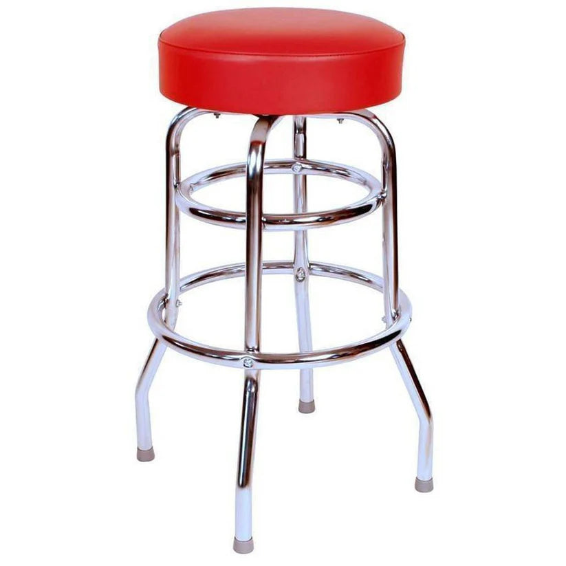 Double Ring Chrome Bar Stool