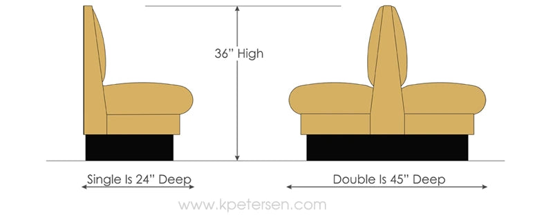 Three Panel Upholstered Booth