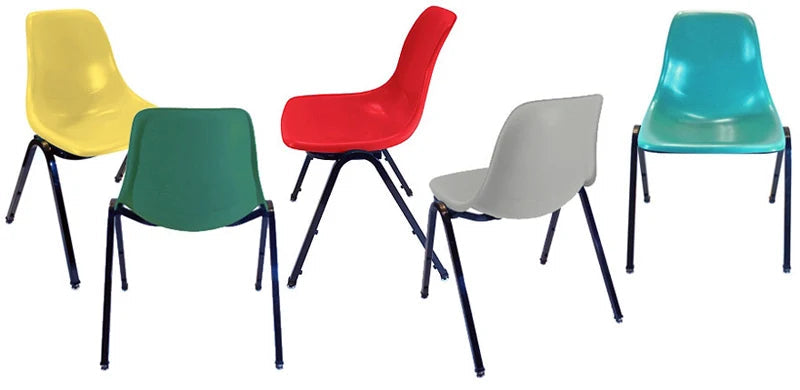 Molded Fiberglass Shell Seat Stack Chairs