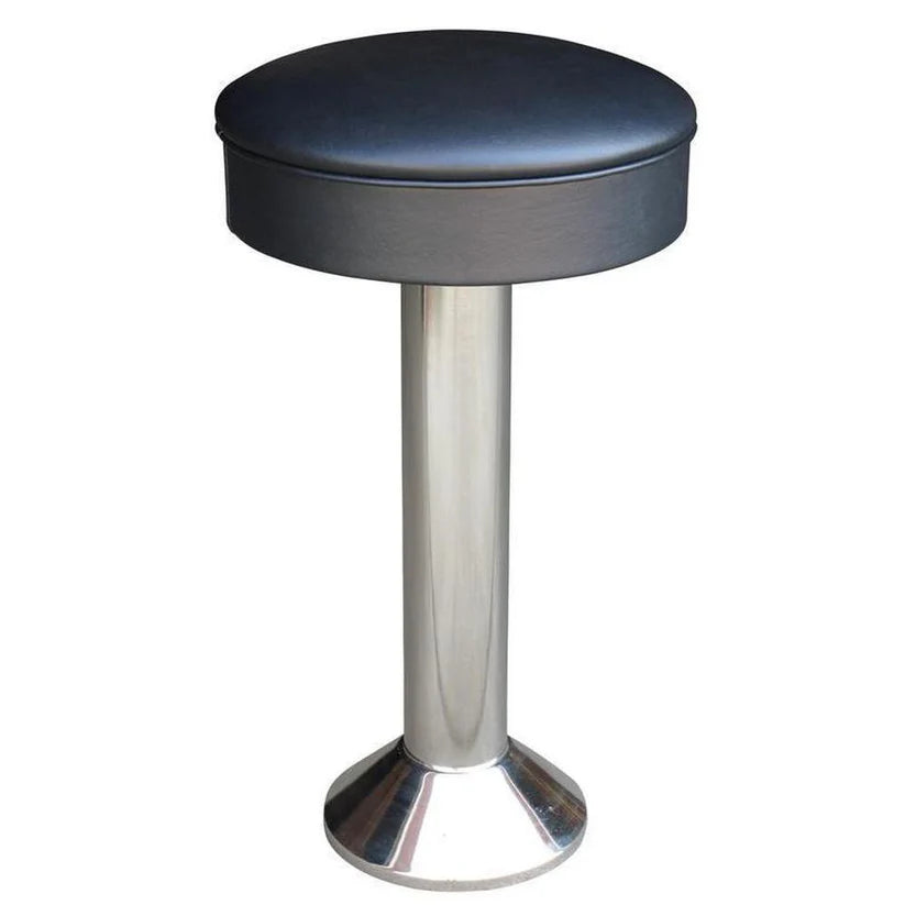 Plain Rim Upholstered Seat Bolt Down Soda Fountain Stool