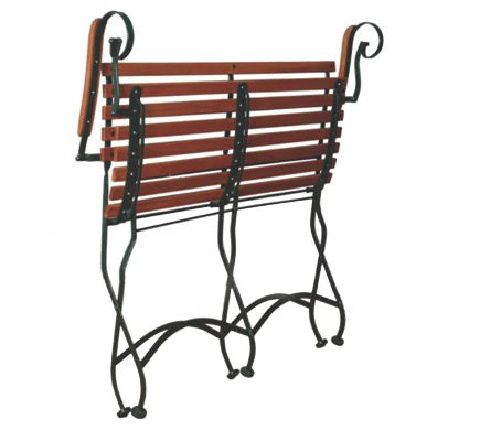 French Bistro Folding Two Seat Armrest Bench