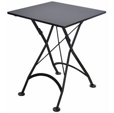 28" x 28" Square French Bistro Steel Folding Table
