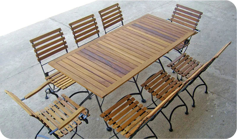 32" x 72" French Bistro Large Rectangular Folding Table