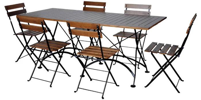 32" x 72" French Bistro Large Rectangular Folding Table
