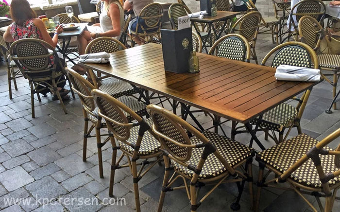 32" x 72" French Bistro Large Rectangular Folding Table