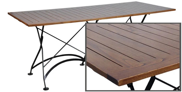 32" x 72" French Bistro Large Rectangular Folding Table