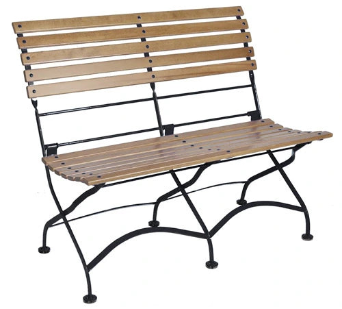 French Bistro Folding Two Seat Bench