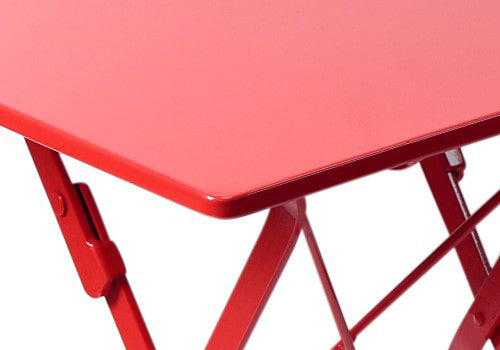 28" x 28" Square French Bistro Steel Folding Table