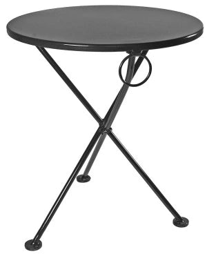 24" Round French Bistro Steel Tripod Folding Table