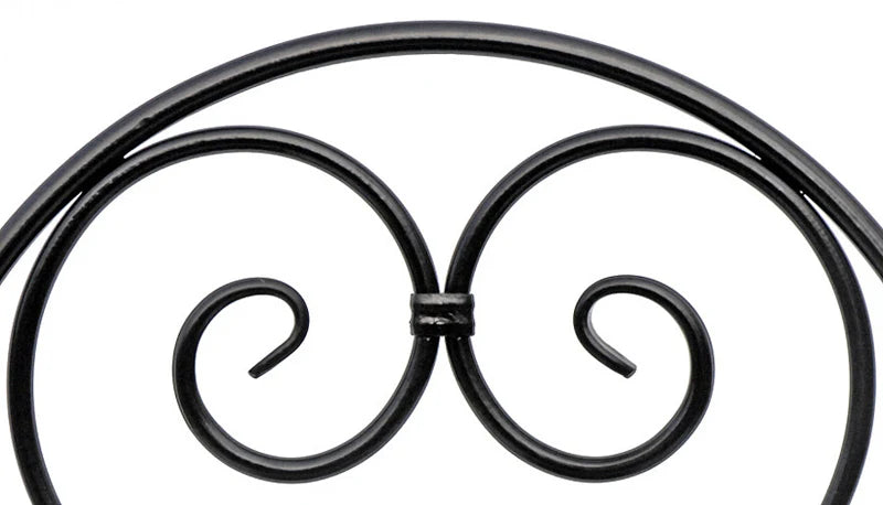 French Style Ornate Wrought Iron Ice Cream Chair with Steel Seat