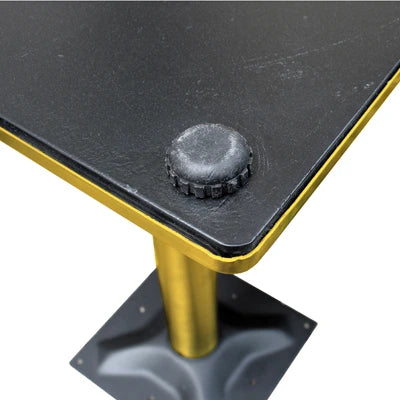 16" x 28" Gold Toned Rectangular Stainless Steel Table Base