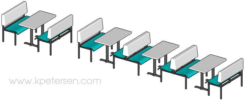 Horizon Laminated Upholstered Back Booths