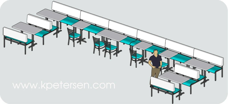 Horizon Laminated Upholstered Back Booths