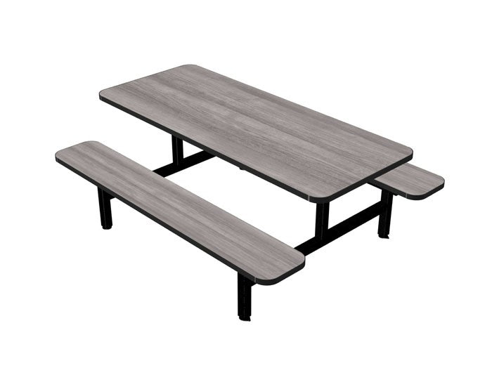 Cafeteria Seating with Flat Laminated Plastic Bench Seats