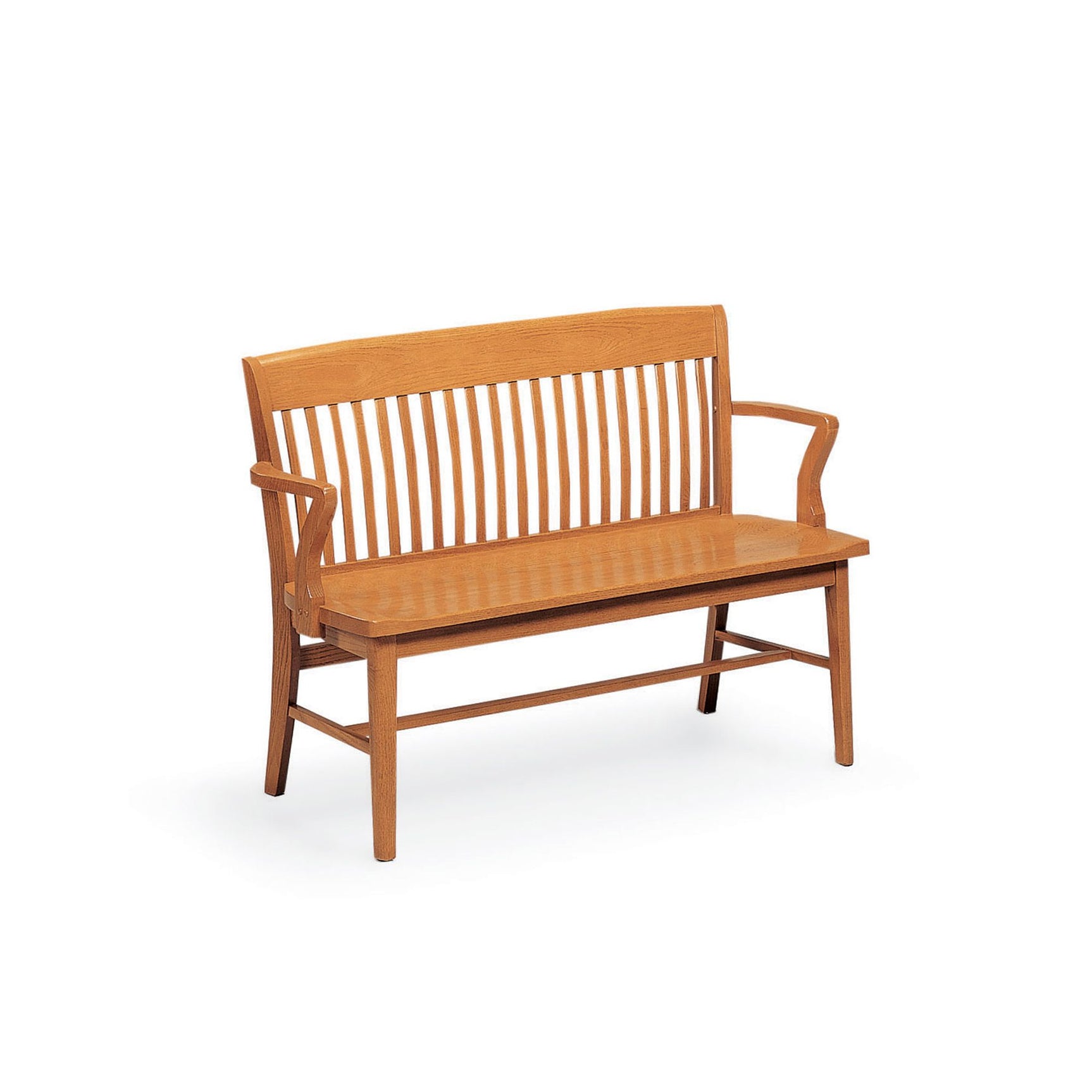 Oak School House Bench - 52 1/4" L