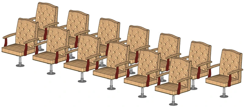 Upholstered High Back Swivel Executive, Courtroom And Special Purpose Armchairs
