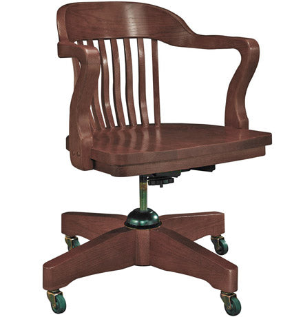 Oak Jury Swivel Arm Chairs