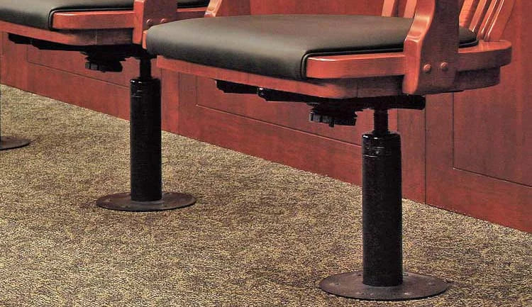 Oak Bolt Down Jury Arm Chair