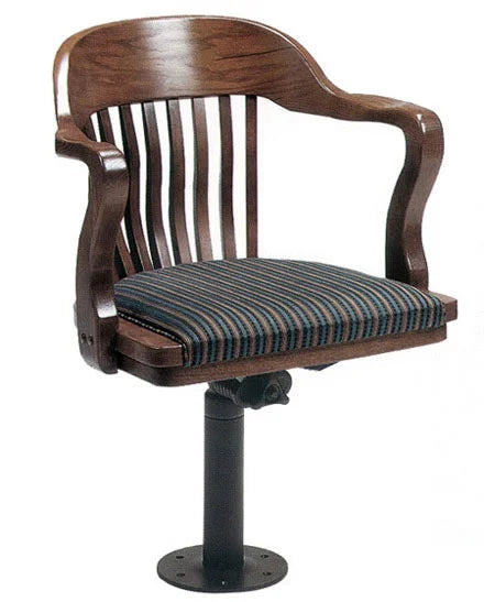 Oak Bolt Down Jury Arm Chair