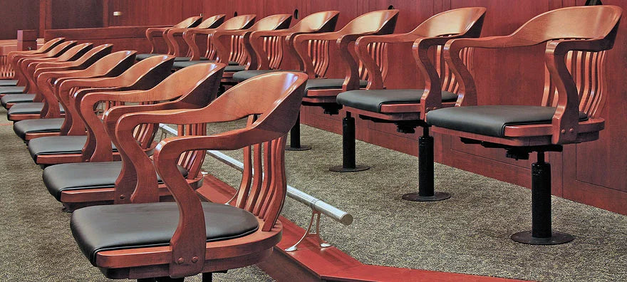 Oak Bolt Down Jury Arm Chair