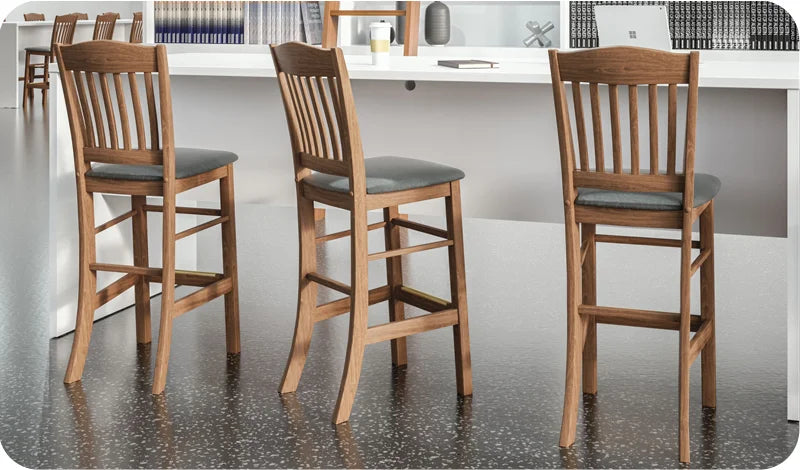 Lake Lodge Solid Oak Bar Stool