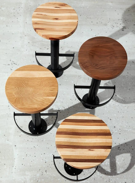 Metropolitan Wood Or Upholstered Seat Bolt Down Counter Stools