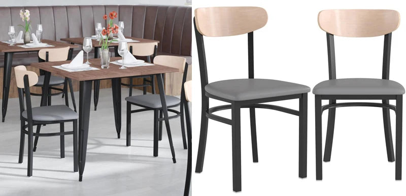 Moon Back Steel Restaurant Chair