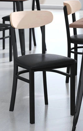 Moon Back Steel Restaurant Chair