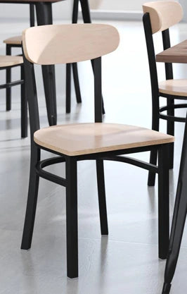 Moon Back Steel Restaurant Chair