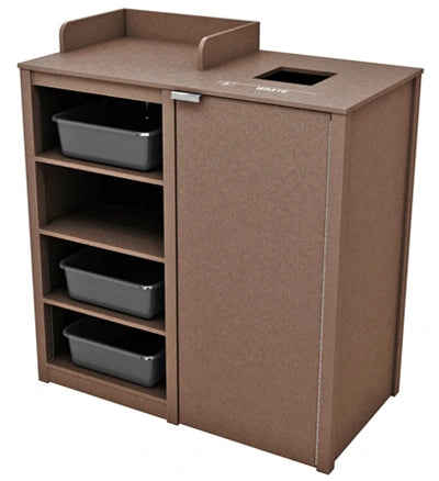 Outdoor Bussing Stations & Bussing Station Waste Receptacle Combinations