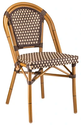French Cafe Indoor-Outdoor Bamboo and Aluminum Chair