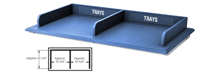 Outdoor Waste and Recycling Center with Tray Return Rails