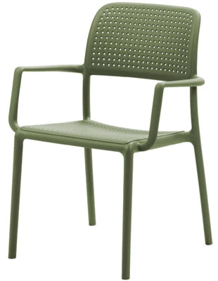 Perforated Polypropylene Stacking Arm Chairs