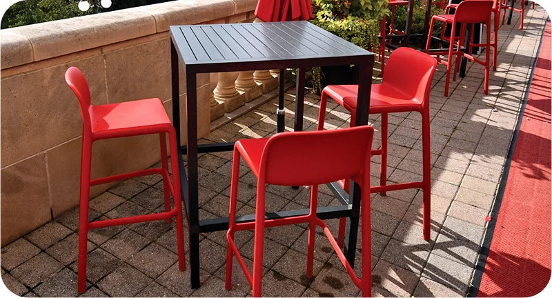 Polypropylene Outdoor Stacking Barstools