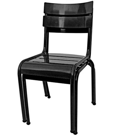 Steel Outdoor Parisian Park Style Stack Chair with Steel Slats