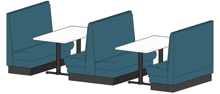 Plain Back Upholstered Booth