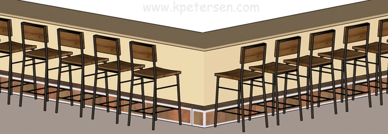 Wood Plank Back Steel Bar Stool