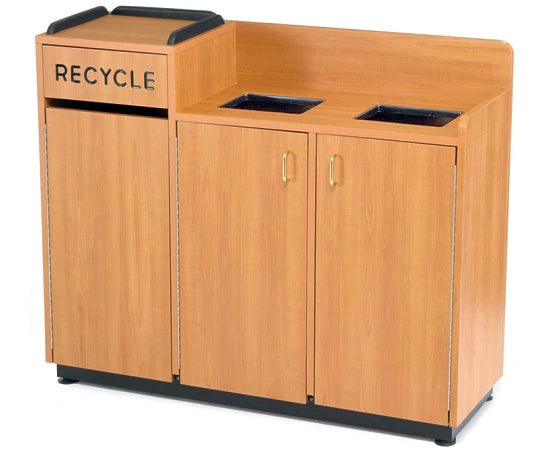 Space Saver Recycle Waste Receptacle Center