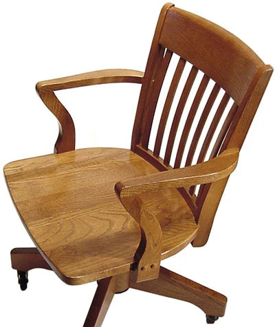 Oak Schoolhouse Swivel Side Chair with Arms