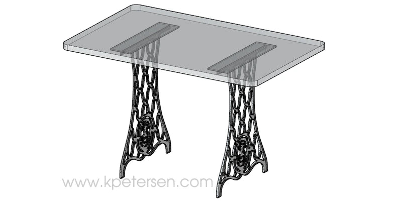 Ornate Cast Iron Sewing Table End Base