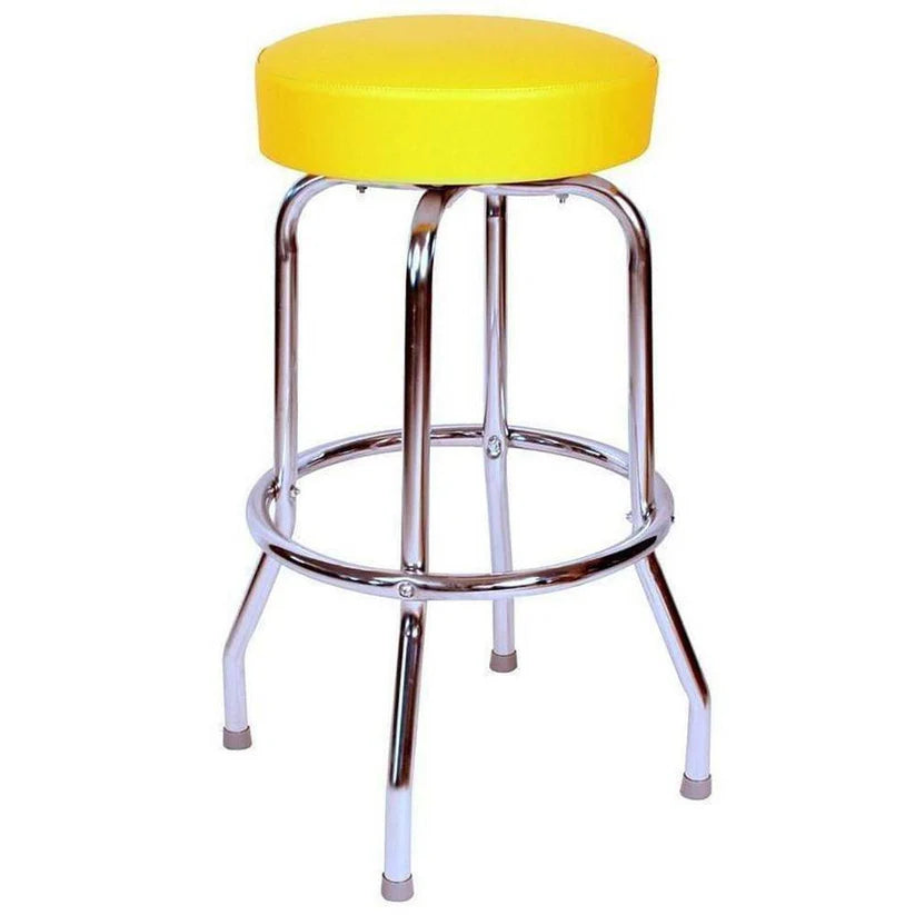 Single Ring Chrome Bar Stool