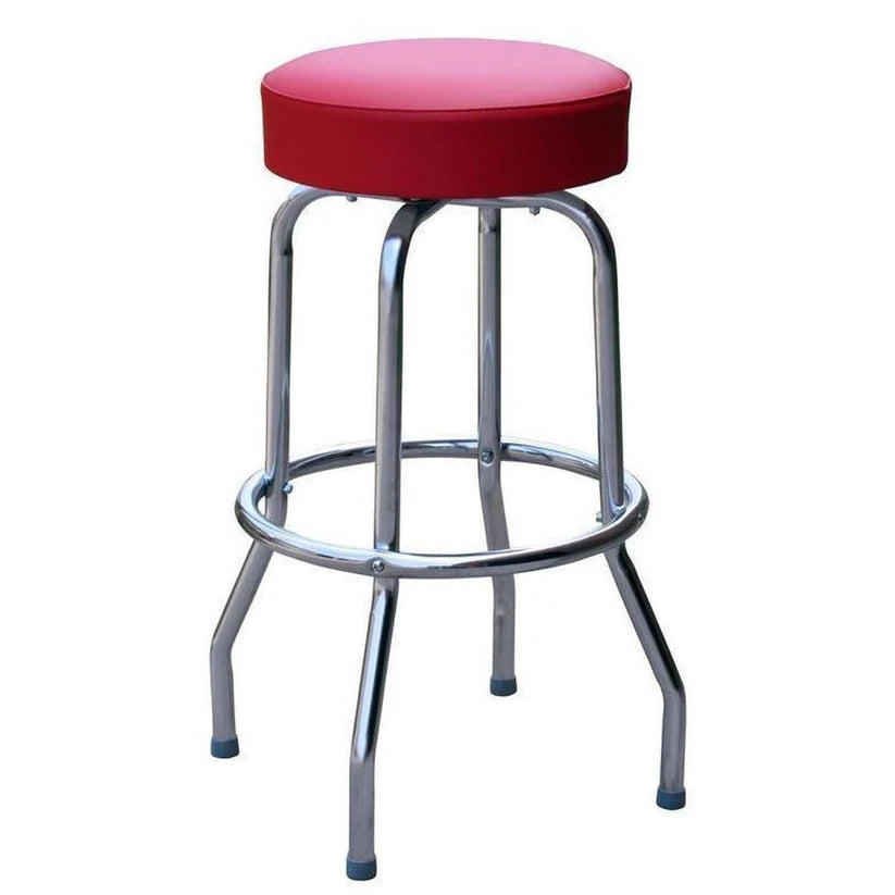 Single Ring Chrome Bar Stool