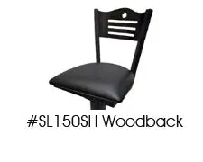 Quick Ship Floor Mounted Stools With Backrests