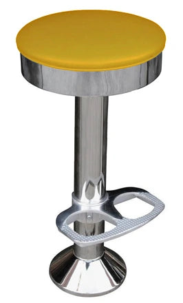 Smooth Chrome Rim Seat Bolt Down Soda Fountain Stool