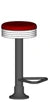Soda Fountain Stool with Chromed Steel Seat and Column