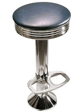 Deluxe Chrome Seat Chrome Column Bolt Down Soda Fountain Stool