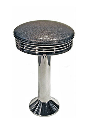 Deluxe Chrome Seat Chrome Column Bolt Down Soda Fountain Stool