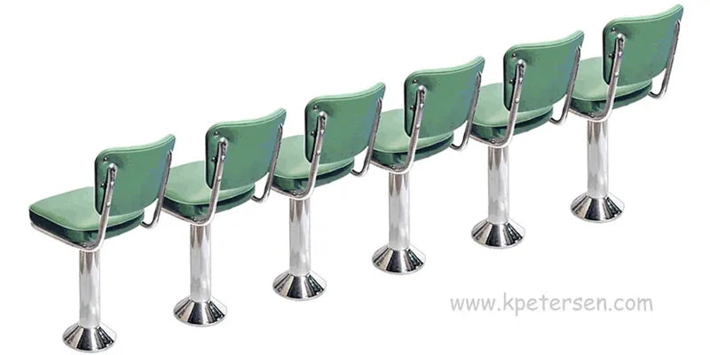 Deluxe Bolt Down Diner Chair Style Counter Stool