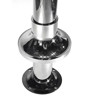 Soda Fountain Stool with Chromed Steel Seat and Column