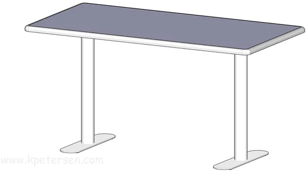 Stainless Steel "T End" Table Bases